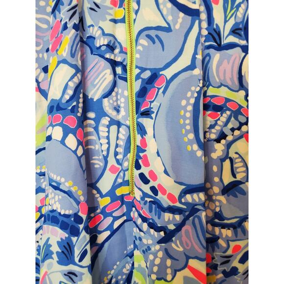 Lilly Pulitzer Carlotta Blue Peri Pinch Corded Lace Shift Midi Dress, Size 2 - Picture 11 of 12